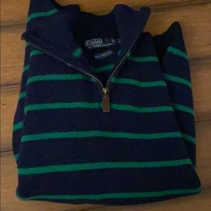 Polo 1/4 Zip Wool Sweater